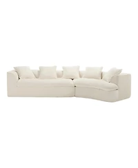 Streamdale Cozy Boucle Sofa Triple Seat with Unique Design