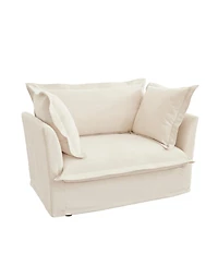 Streamdale Comfortable Slipcover Armchair with Back Cushion and Toss Pillows
