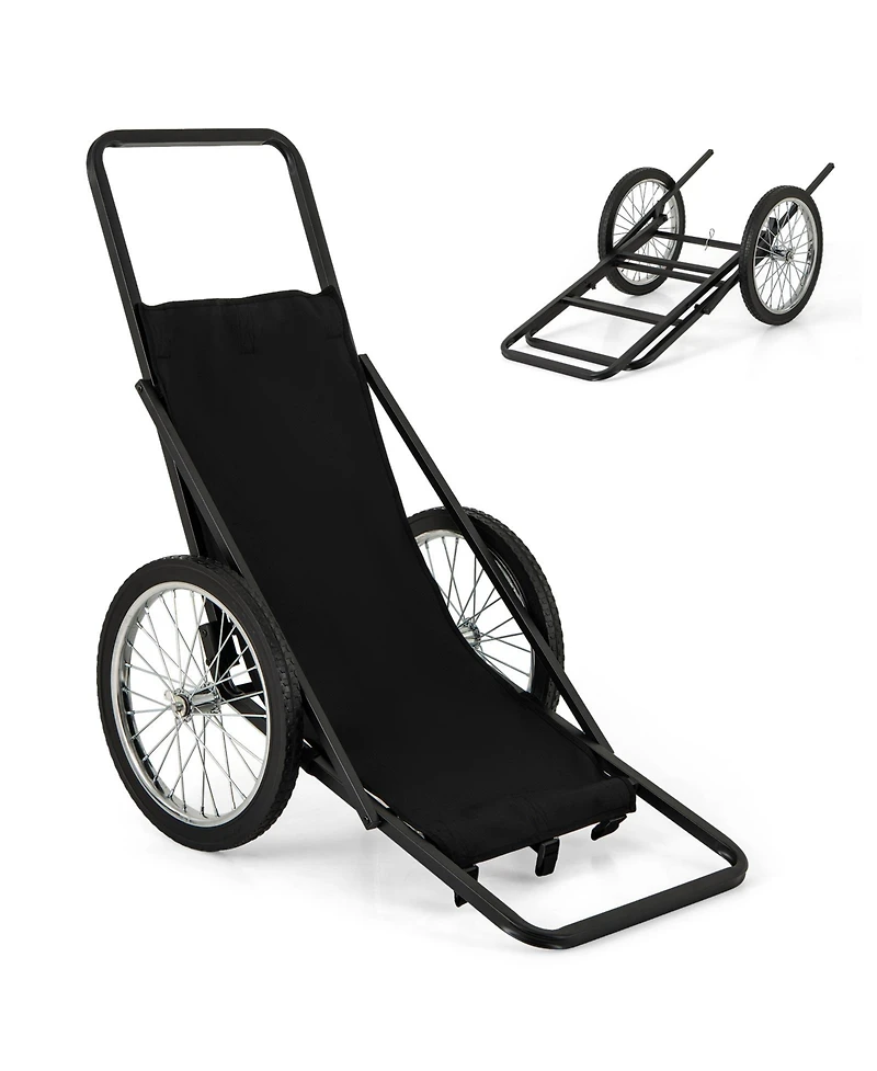 550 Lbs Folding Deer Game Cart with Polyester Liner for Hunting
