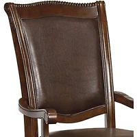 Cherry Wood Dining Chairs Set Of 2 - Traditional Style