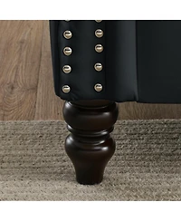 Black Velvet Chesterfield Sofa 3 Seater with Tufted Couch