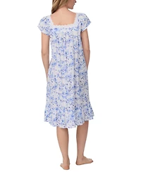 Eileen West Women's Floral Cap-Sleeve Waltz Nightgown