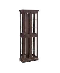 Streamdale Lighted Glass Curio Cabinet for Display & Storage