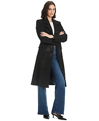 Kate Spade New York Women's Embellished Single-Breasted Coat