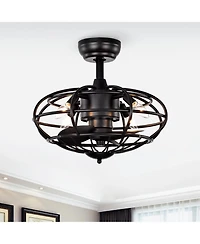 Streamdale 18" Caged Ceiling Fan with Remote, Timer (3 Speeds)