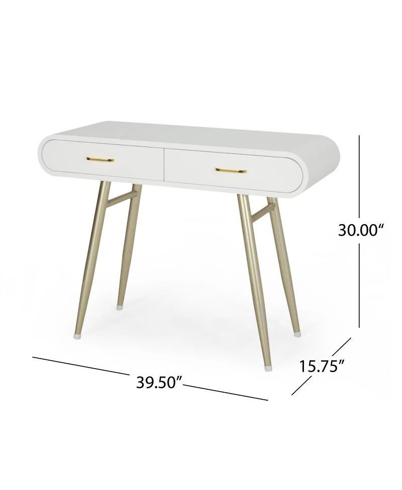 Streamdale Sleek and Sophisticated Neutrals Vanity Table with Drawers