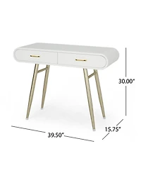 Streamdale Sleek and Sophisticated Neutrals Vanity Table with Drawers