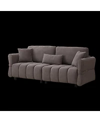 Streamdale 80" Premium Chenille Sofa, 2 Cushions & Lumbar Pillow