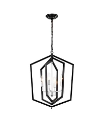 Streamdale Matte Black Farmhouse Kitchen Chandeliers with Adjustable Height