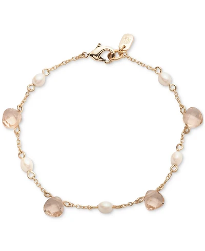 Lauren Ralph Lauren Gold-Tone Silk Freshwater Pearl Flex Bracelet