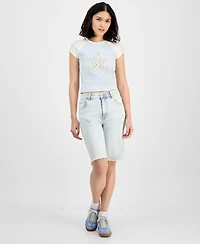 Just Polly Juniors' Raglan Short-Sleeve Tee