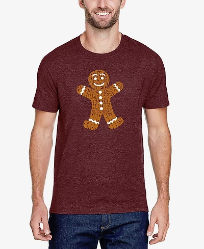 La Pop Art Men's Gingerbread Premium Blend Word T-Shirt