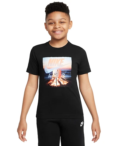 Nike Big Boys Sportswear Air Logo Graphic Cotton T-Shirt