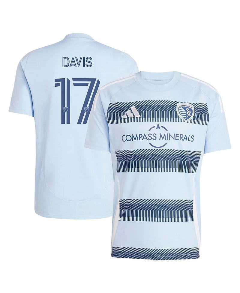 Adidas Men's Jake Davis Light Blue Sporting Kansas City 2025 One Kc Replica Player Jersey