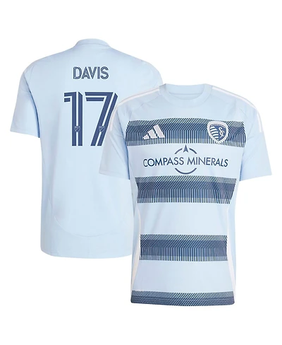 Adidas Men's Jake Davis Light Blue Sporting Kansas City 2025 One Kc Replica Player Jersey