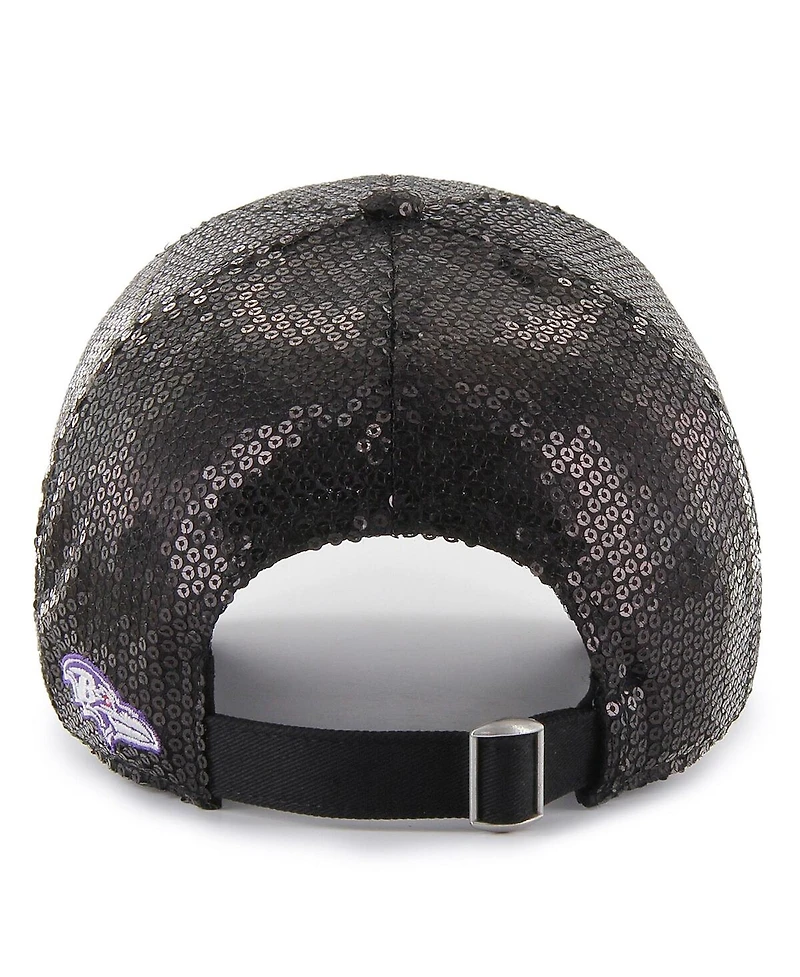 '47 Brand Women's Black Baltimore Ravens Dazzle Clean Up Adjustable Hat