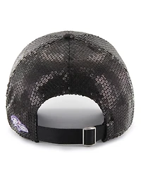 '47 Brand Women's Black Baltimore Ravens Dazzle Clean Up Adjustable Hat