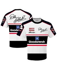 Checkered Flag Sports Men's White/Black Dale Earnhardt Good wrench Legend Sublimated Uniform T-Shirt