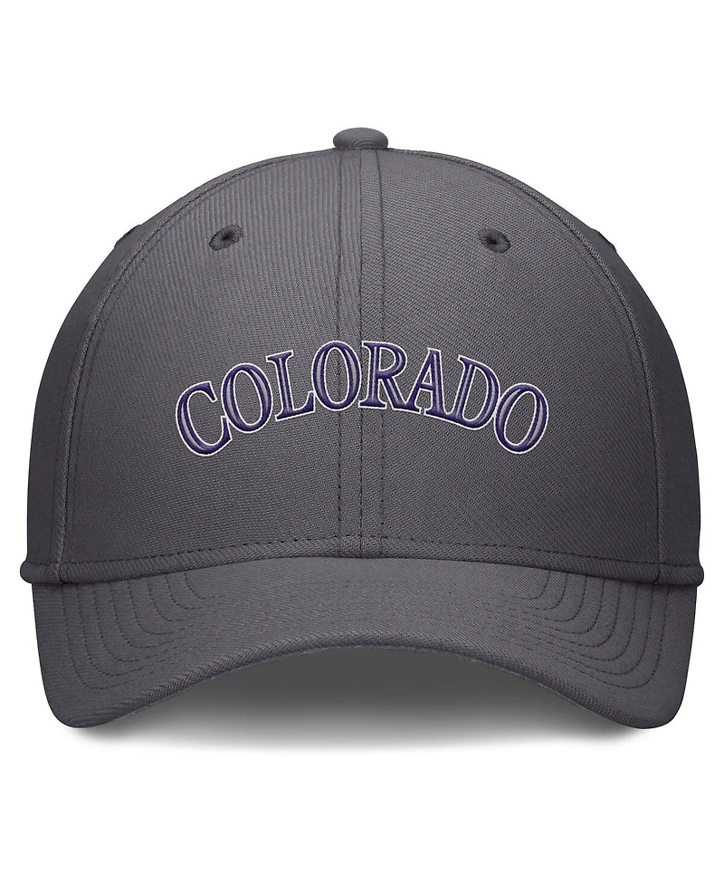 Nike Men's Gray Colorado Rockies Swoosh Performance Flex Hat