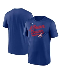 Nike Men's Royal Atlanta Braves 2025 City Connect Team Phrase Script Legend Performance T-Shirt