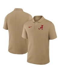 Nike Men's Tan Alabama Crimson Tide Primetime Victory Primary Logo Performance Polo Shirt