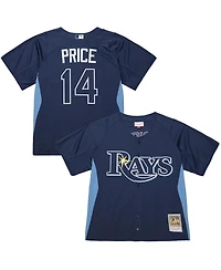 Mitchell & Ness Men's David Price Blue Tampa Bay Rays Authentic Batting Practice Jersey