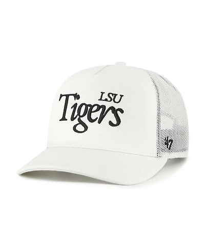 '47 Brand Men's and Women's Cream Lsu Tigers Foundation Script Adjustable Trucker Hat