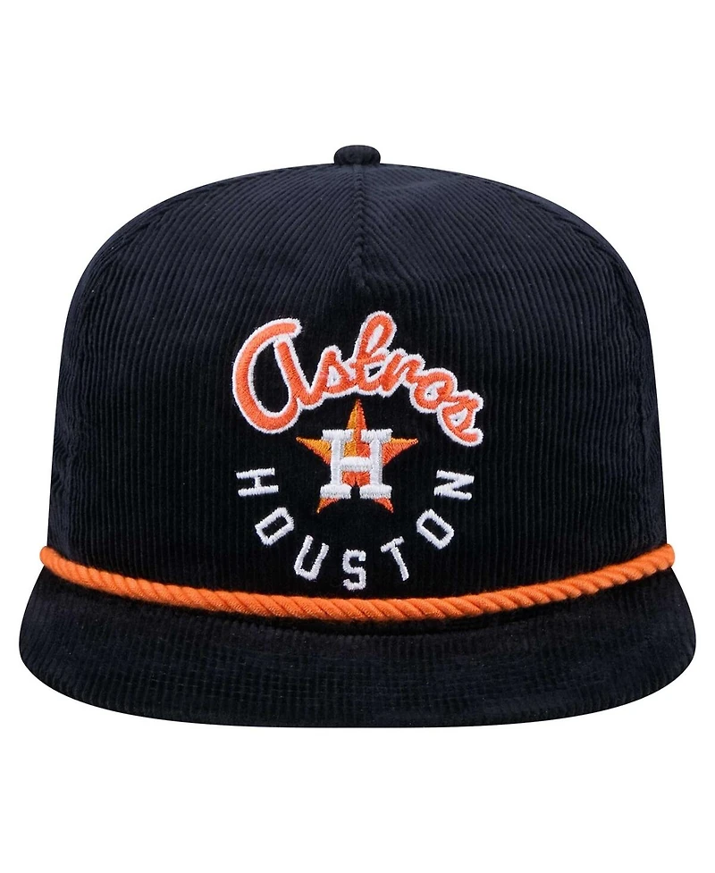 New Era Men's Navy Houston Astros Full Circle Corduroy Golfer Adjustable Hat