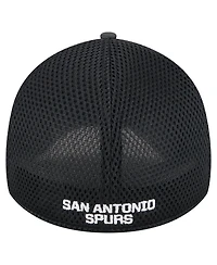 New Era Men's Black San Antonio Spurs Subtle Camo 39THIRTY Flex Hat