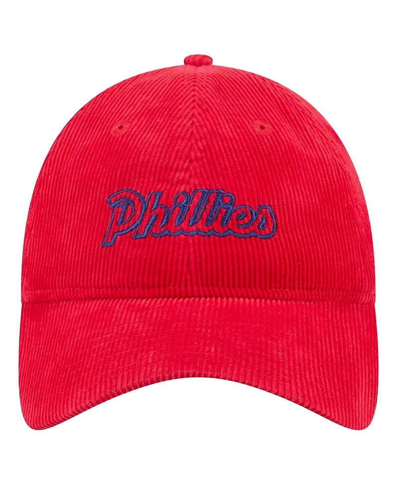 New Era Women's Red Philadelphia Phillies Corduroy 9TWENTY Adjustable Hat