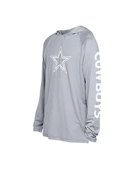 New Era Men's Gray Dallas Cowboys Adventure Collection Raglan Long Sleeve Hoodie T-Shirt