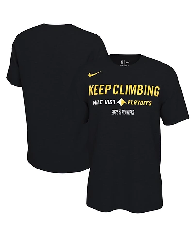 Nike Men's and Women's Black Denver Nuggets 2025 Nba Playoffs On-Court Mantra T-Shirt