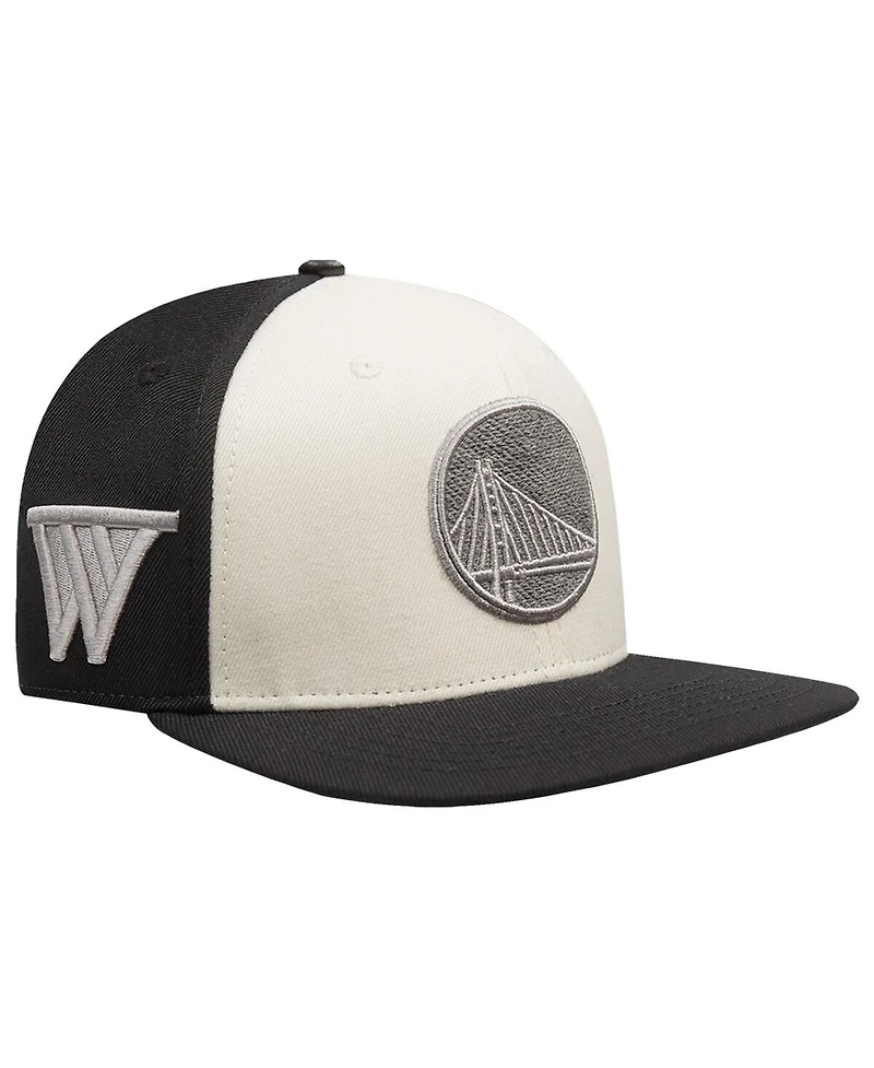 Pro Standard Men's Cream Golden State Warriors French Terry Snapback Hat