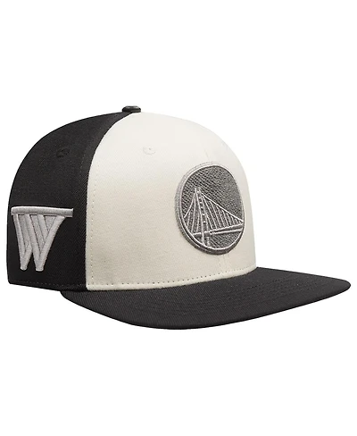 Pro Standard Men's Cream Golden State Warriors French Terry Snapback Hat
