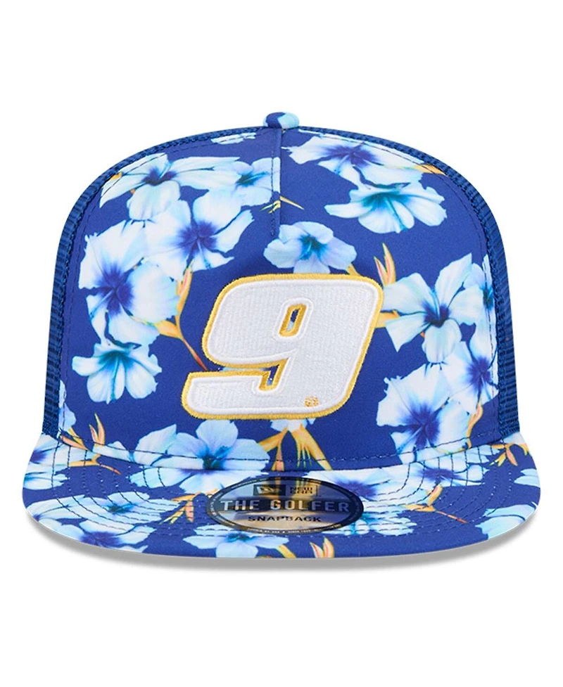 New Era Men's Blue Chase Elliott Adventure Pattern Golfer Adjustable Hat