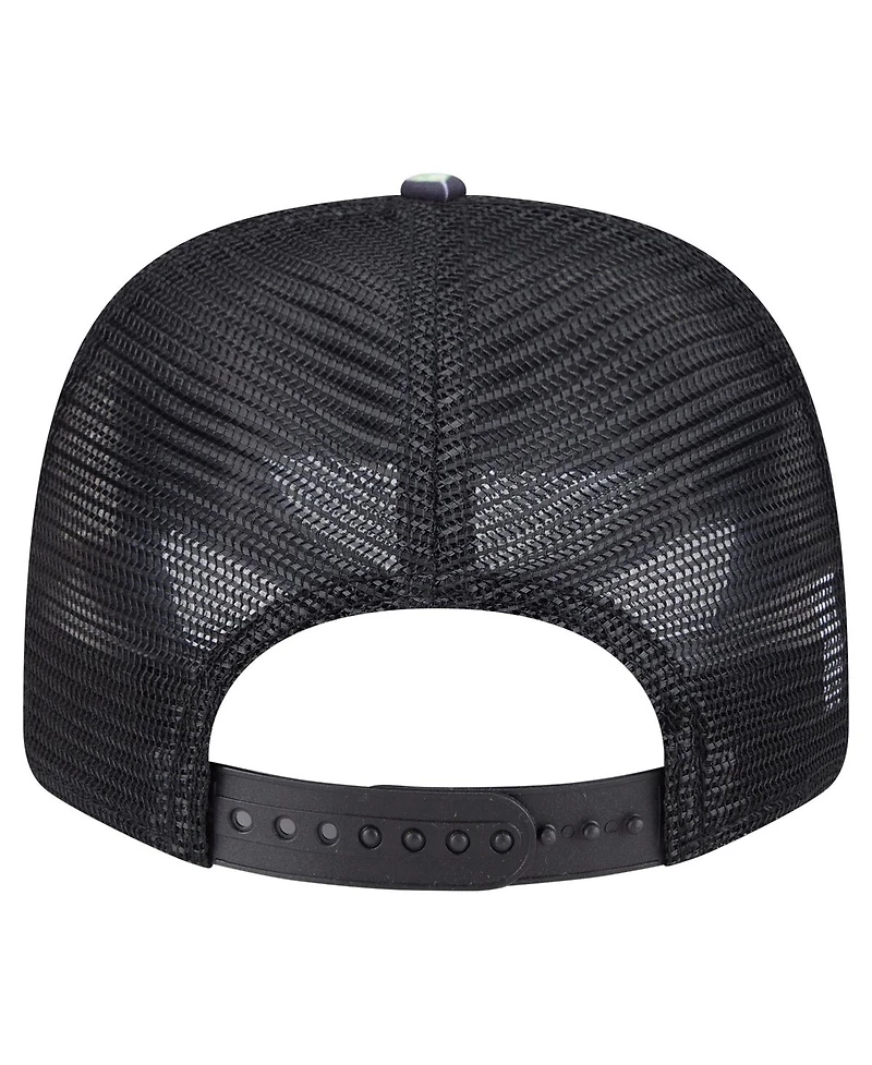 New Era Men's Navy/Black San Francisco 49ers Adventure Drinks Pattern 9SEVENTY Stretch Snap Hat