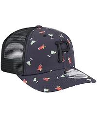 New Era Men's Navy Pittsburgh Pirates Adventure Drinks Pattern 9SEVENTY Stretch-Snap Hat