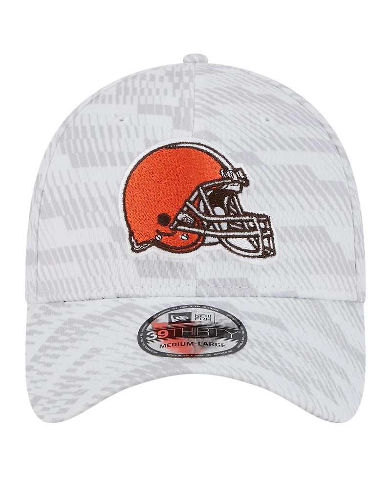 New Era Men's White Cleveland Browns Gameday Graded 39THIRTY Flex Hat