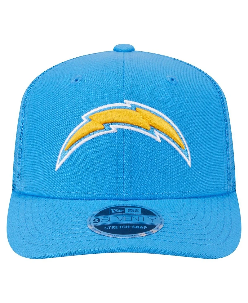 New Era Men's Powder Blue Los Angeles Chargers Main Trucker 9SEVENTY Stretch Snap Hat