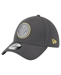 New Era Men's Graphite Pittsburgh Steelers Main 39THIRTY Flex Hat