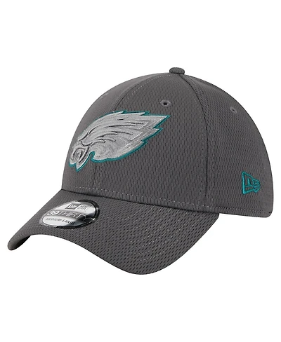 New Era Men's Graphite Philadelphia Eagles Main 39THIRTY Flex Hat