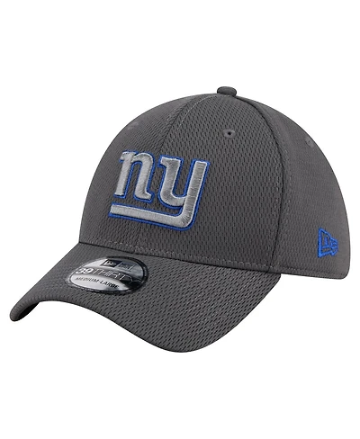 New Era Men's Graphite York Giants Main 39THIRTY Flex Hat