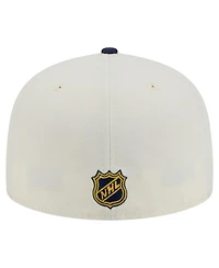 New Era Men's Cream Nashville Predators Chrome Two-Toned 59FIFTY Fitted Hat