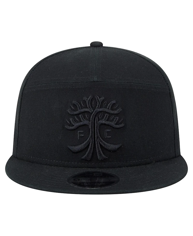 New Era Men's Black Austin Fc Canvas Camp 9FIFTY Snapback Hat