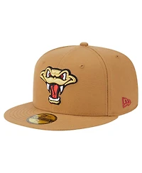 New Era Men's Khaki Wisconsin Timber Rattlers Authentic Collection 59FIFTY Fitted Hat