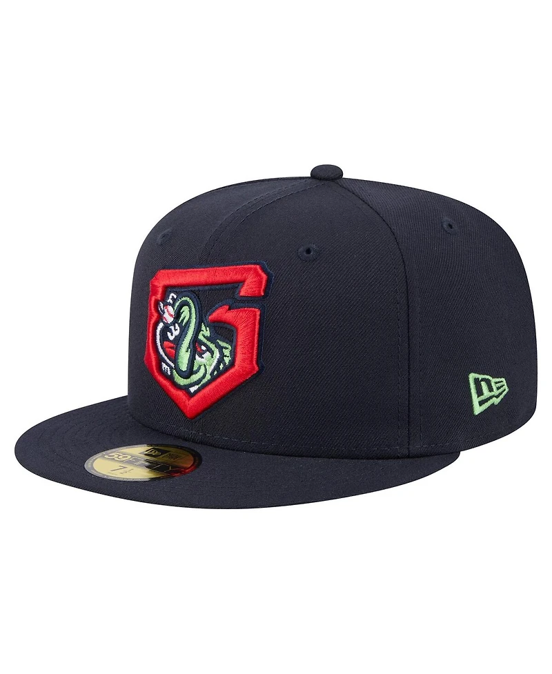 New Era Men's Navy Gwinnett Stripers Authentic Collection 59FIFTY Fitted Hat