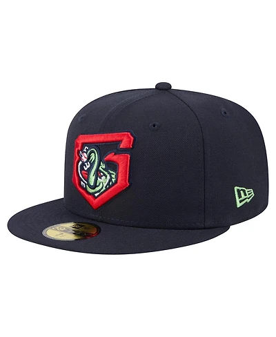 New Era Men's Navy Gwinnett Stripers Authentic Collection 59FIFTY Fitted Hat