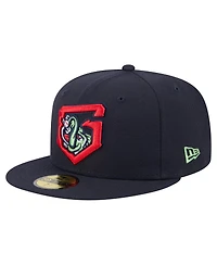 New Era Men's Navy Gwinnett Stripers Authentic Collection 59FIFTY Fitted Hat