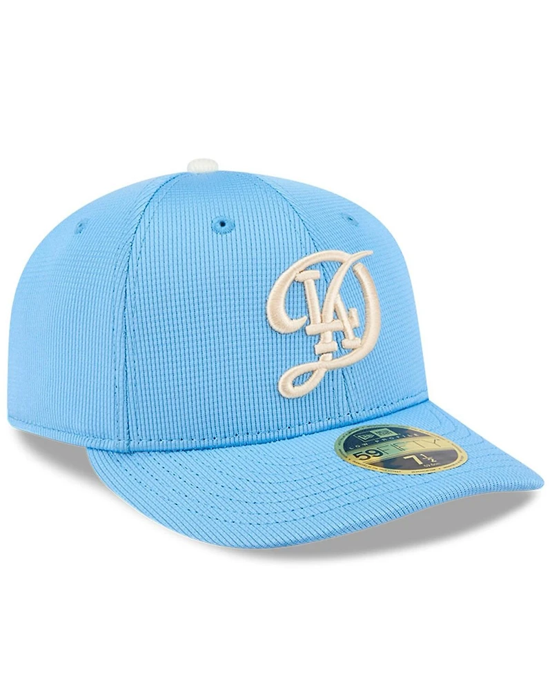 New Era Men's Light Blue Los Angeles Dodgers City Connect Batting Practice Low Profile 59FIFTY Fitted Hat