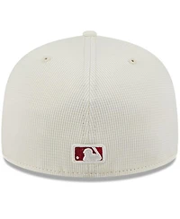 New Era Men's Cream/Red Los Angeles Angels City Connect Batting Practice 59FIFTY Fitted Hat